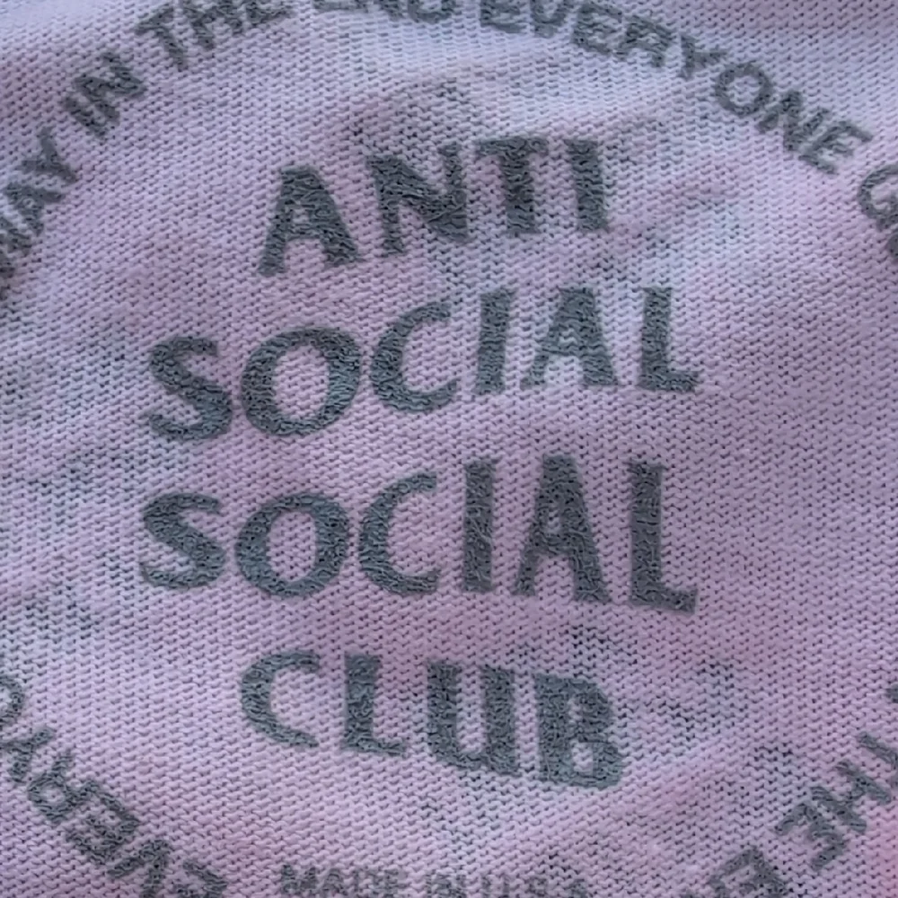 Anti Social Social Club Pink Logo Pattern Tee - Picture 2 of 5